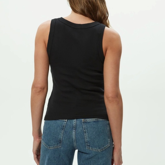 Michael Stars Paloma Tank - Black - Ribbed Cotton - Picture 4 of 14